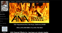 Desktop Screenshot of anaspecialeffects.com